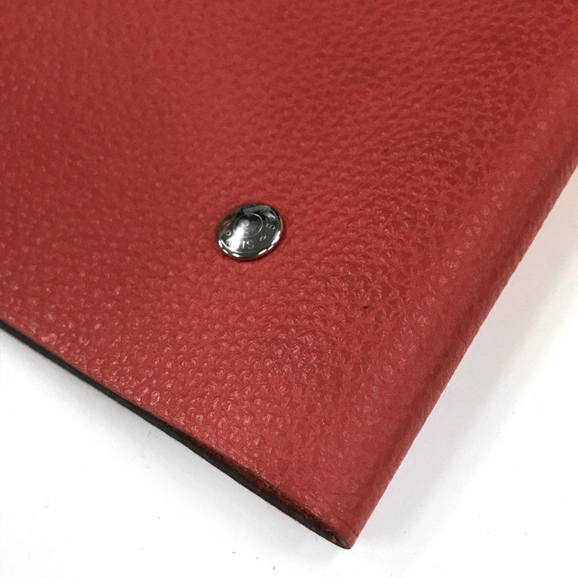 HERMES Ulysse PM Notebook Cover Stationery Planner Togo Women's Red