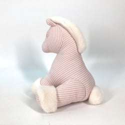 HERMES Hermes Doll Object Stripe Fur Baby Hermie Horse Cheval Plush Cotton Kids Pink