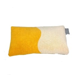 HERMES Hermes Accessories Yachting Wave Beach Cushion Polyamide Men's Women's Yellow x White