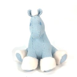 HERMES Hermes Doll Object Stripe Fur Baby Hermie Horse Cheval Plush Cotton Kids Blue