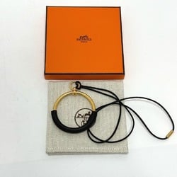 HERMES Hermes Loop Grand Accessory Necklace Metal Women's Noir Gold