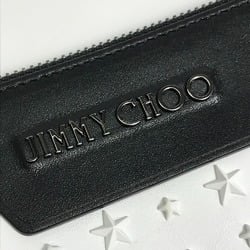 JIMMY CHOO Star Studs DEREK Second Bag Clutch Leather Men's White x Black