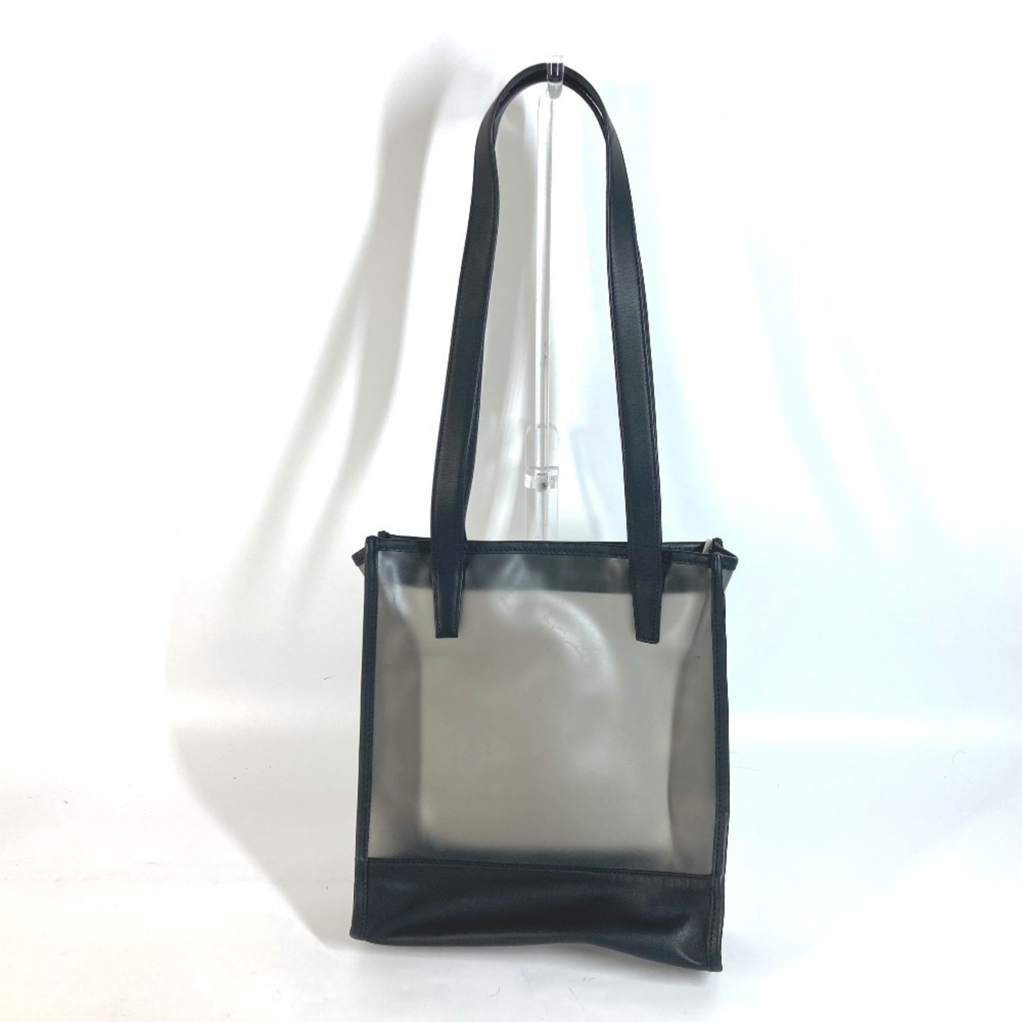 LOEWE Shoulder Bag Tote Vinyl Leather Women's Black