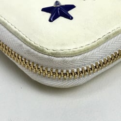 JIMMY CHOO Jimmy Choo Round Long Wallet Star Studs Accessories Small Items Leather Off-White Women's