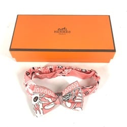 HERMES Hermes Ribbon Nouveau Papillon Bow Tie Silk Men's Pink