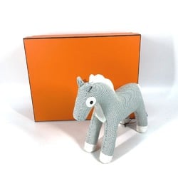 HERMES Horse Cheval Honore Épope Doll Object Stuffed Animal Cotton Kids Blue