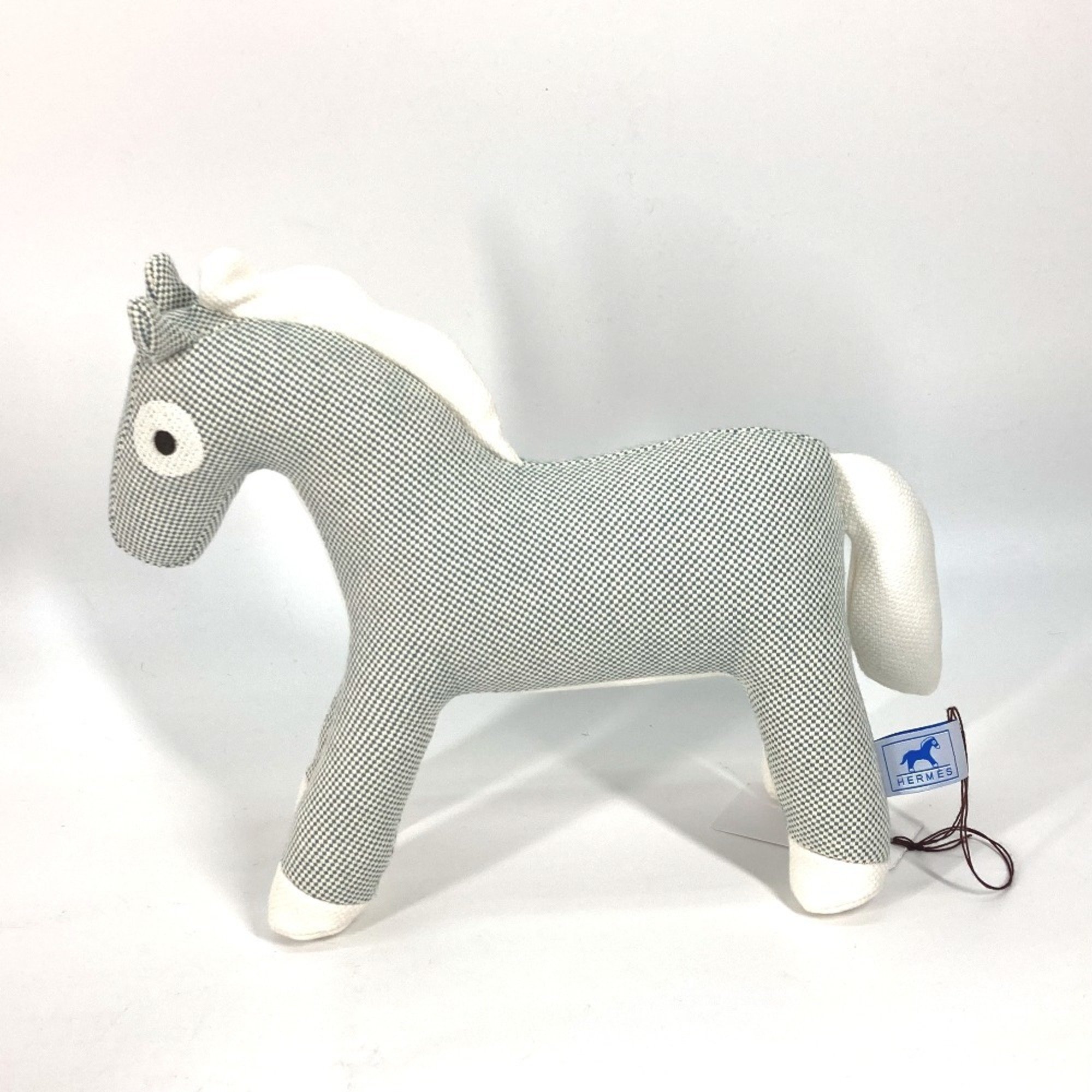 HERMES Horse Cheval Honore Épope Doll Object Stuffed Animal Cotton Kids Blue