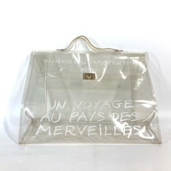 HERMES Hermes Vinyl Kelly Tote Bag Handbag Women's Clear