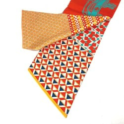 HERMES Maxi Twilly Bandeau Scarf Shawl Stole Silk Women's Orange