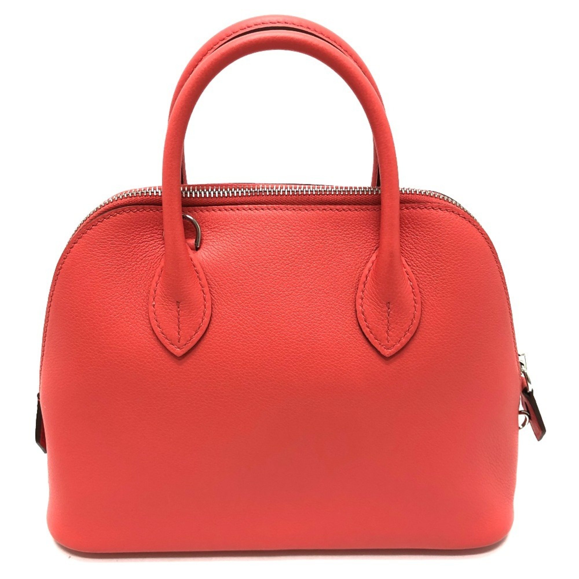 HERMES Bolide 1923 25 Handbag Evercolor Women's Rose Texas