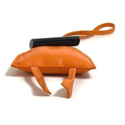 HERMES Petit H Owl Charm Bag Leather Buffalo Horn Men's Women's Orange