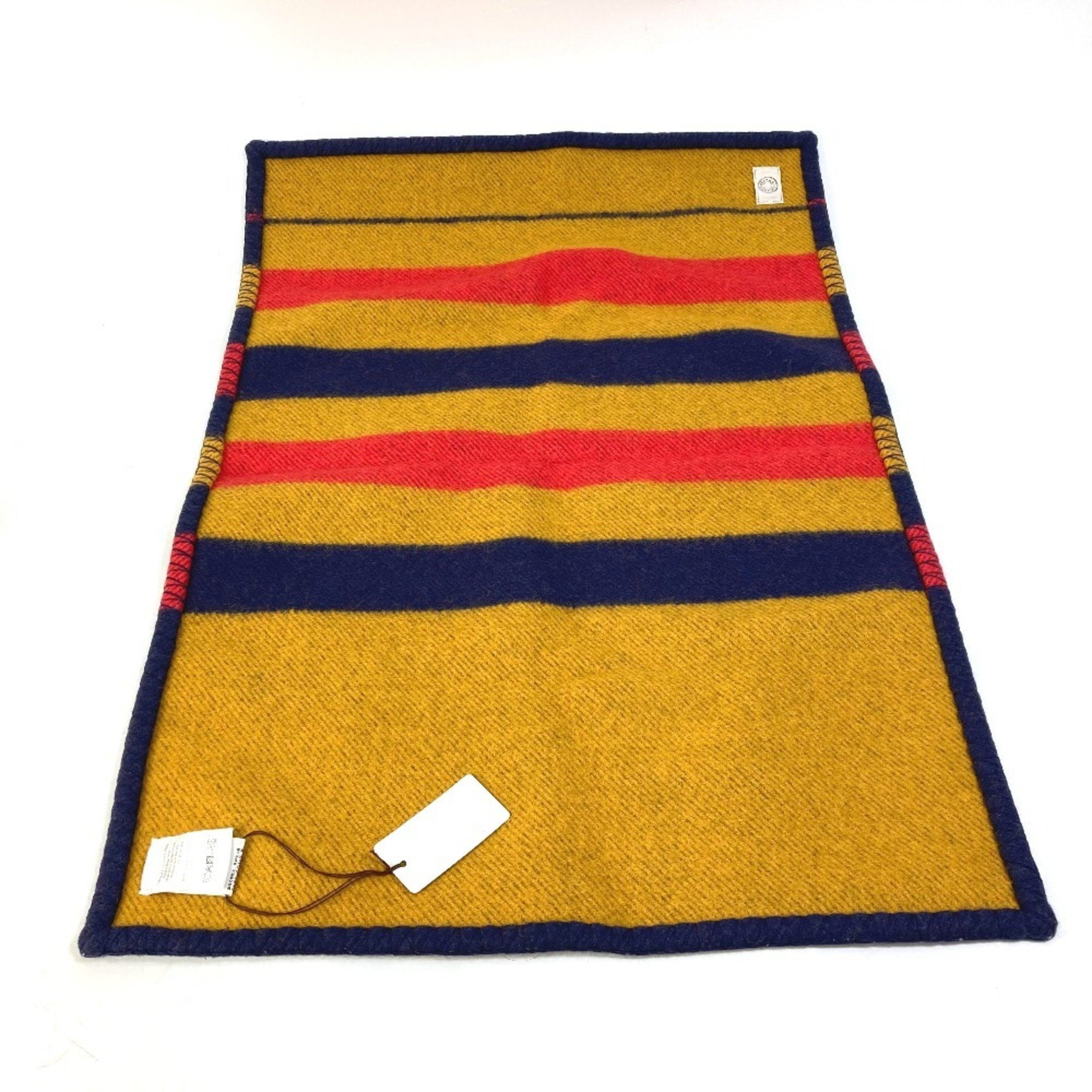 HERMES Blanket for Dogs Rocavalle PM Pet Dog Wool Men Women Navy Paille