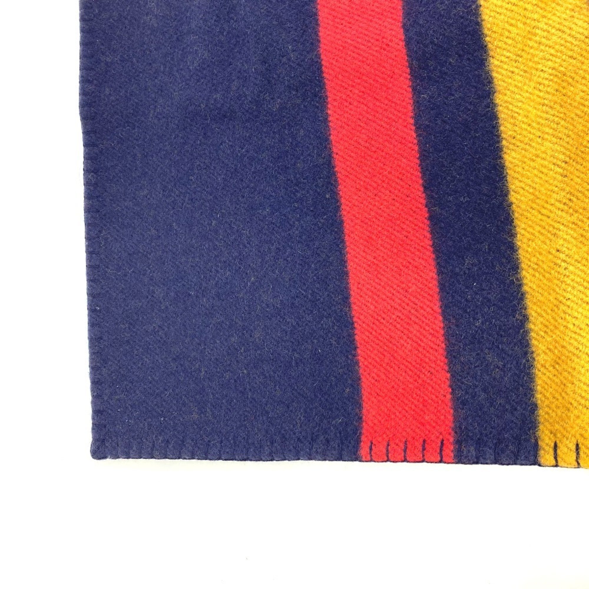 HERMES Blanket for Dogs Rocavalle PM Pet Dog Wool Men Women Navy Paille