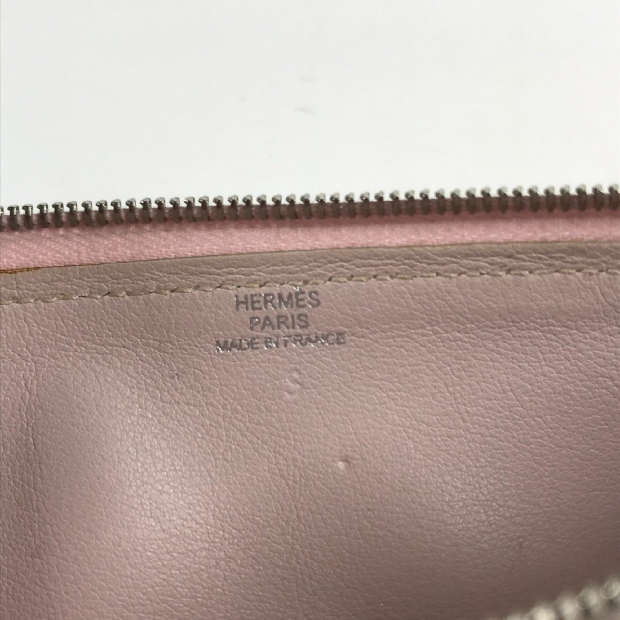 HERMES Hermes pencil case, pen pouch, leather, ladies, pink