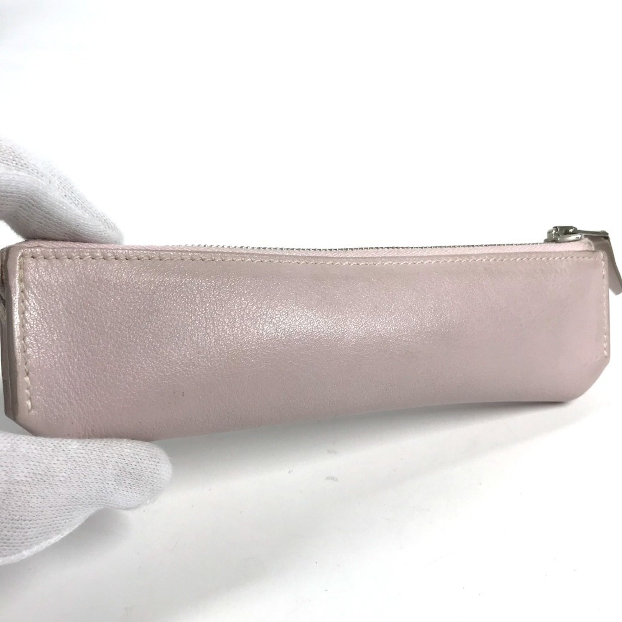 HERMES Hermes pencil case, pen pouch, leather, ladies, pink