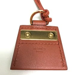 HERMES Mon Petit Kelly PM Necklace Leather Women's Brown