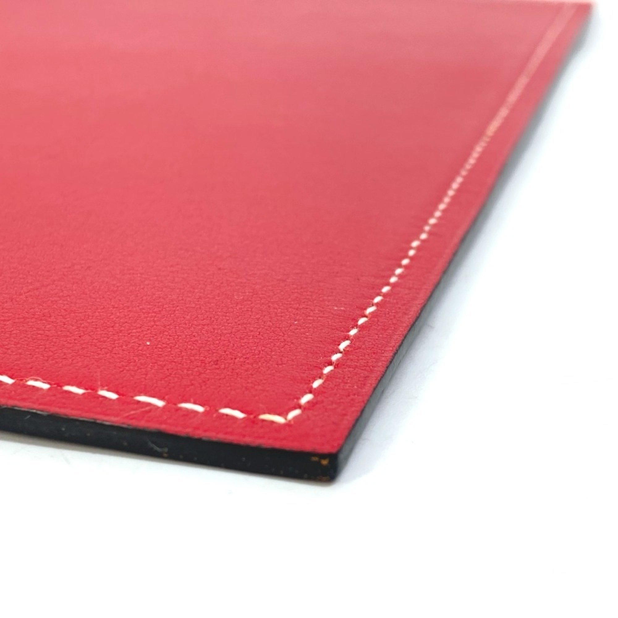 HERMES Reversible Mouse Pad PC Computer Accessories Leather Men's Women's Red