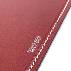 HERMES Reversible Mouse Pad PC Computer Accessories Leather Men's Women's Red