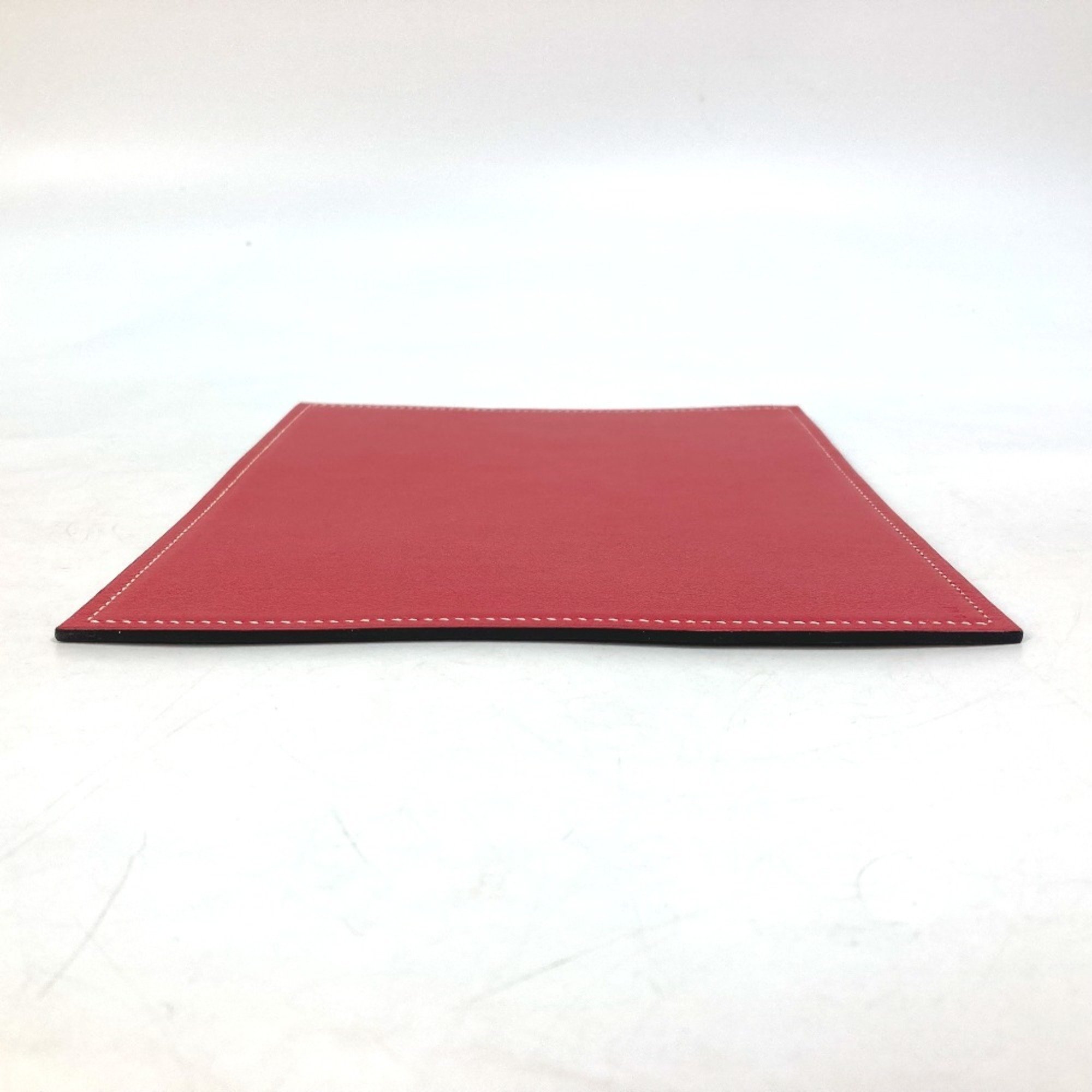 HERMES Reversible Mouse Pad PC Computer Accessories Leather Men's Women's Red