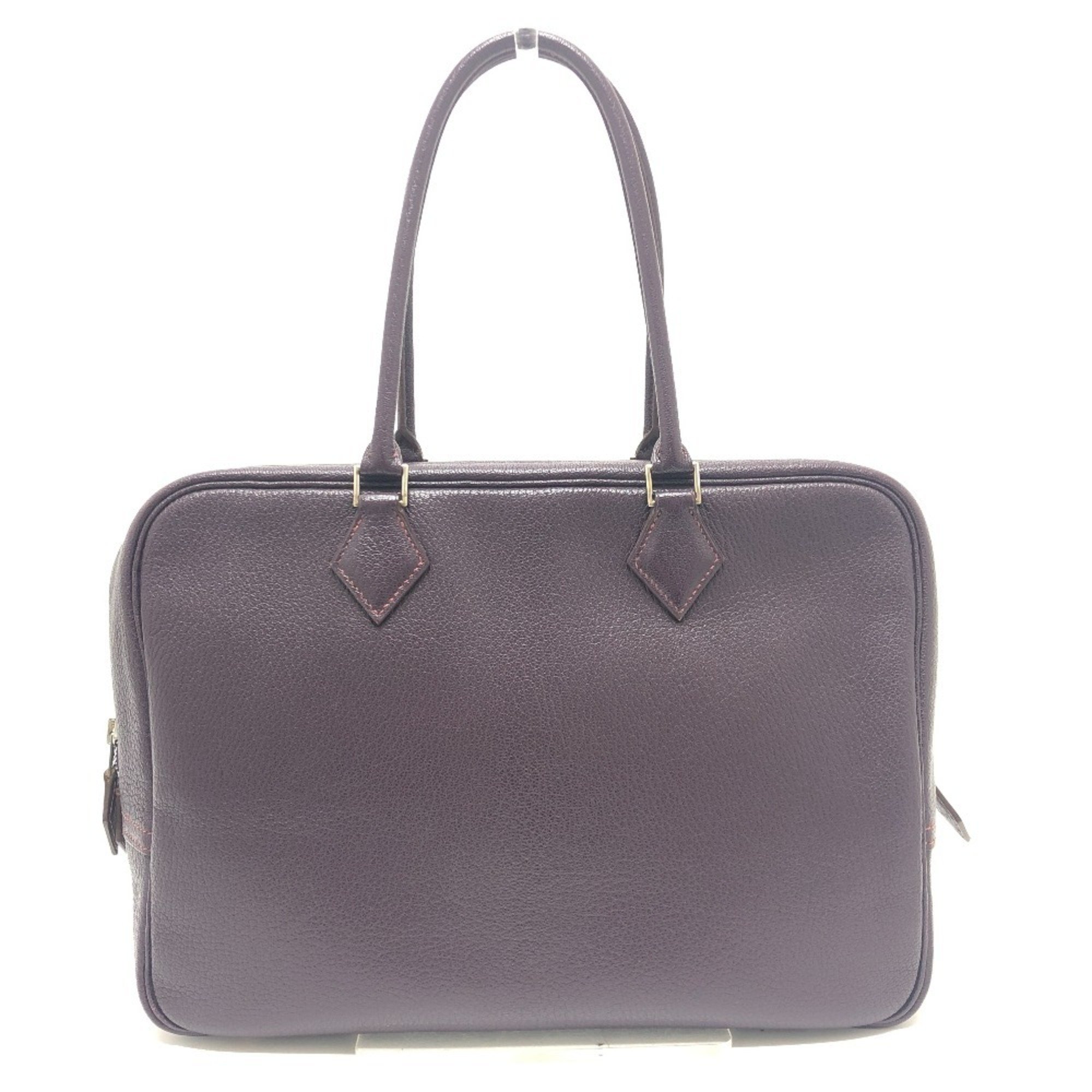 HERMES Hermes Plume 32 Bag Handbag Chevre Coromandel Women's Cassis Purple