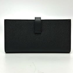 HERMES Hermes Bearn Soufflet So Black Long Wallet Epson Men's Women's