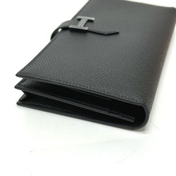 HERMES Hermes Bearn Soufflet So Black Long Wallet Epson Men's Women's