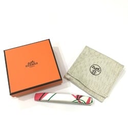 HERMES Hermes Hair Clip Barrette Silk Women's White