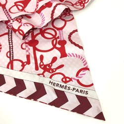 HERMES Bandeau Scarf Maxi Twilly Silk Women's Red