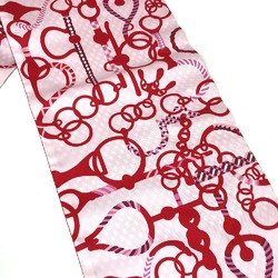 HERMES Bandeau Scarf Maxi Twilly Silk Women's Red