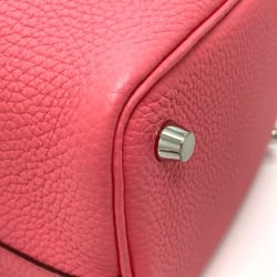 HERMES Picotin Lock PM Handbag Taurillon Clemence Women's Rose Azalee Pink