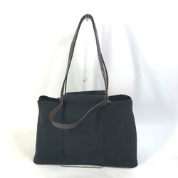 HERMES Hermes Handbag Cabag Elan PM Bag Shoulder Tote Toile Officier Leather Women's Black