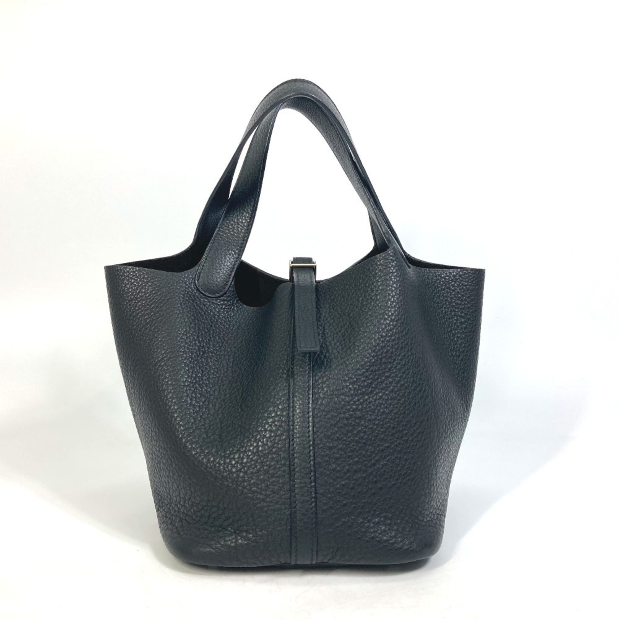 HERMES Hermes Picotin MM Tote Bag Handbag Taurillon Clemence Men's Women's Black