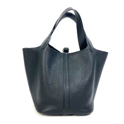 HERMES Hermes Picotin MM Tote Bag Handbag Taurillon Clemence Men's Women's Black