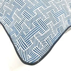 HERMES Hermes Pillow H Cover Cushion Cotton Wool Women's Blue