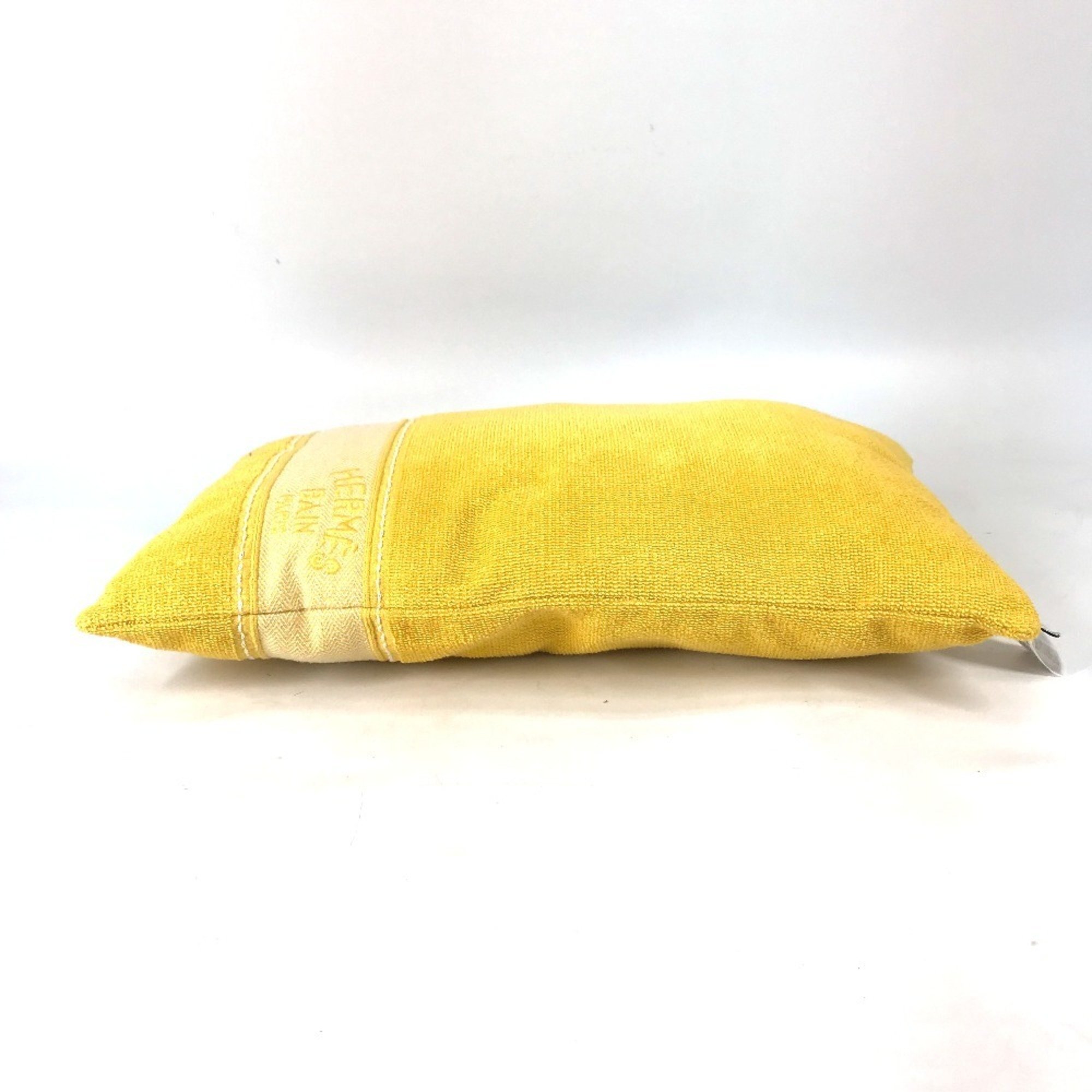 HERMES Hermes Pillow Yachting Beach Cushion Cotton Women's Yellow