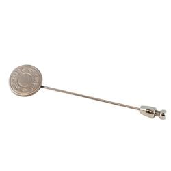 Hermes pin brooch, serie, metal, silver, women's