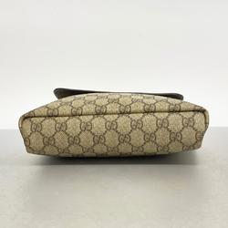 Gucci Shoulder Bag GG Supreme 223666 Brown Champagne Women's