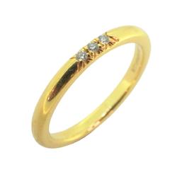 Tiffany Ring Classic Band 3PD Diamond K18YG Yellow Gold Women's