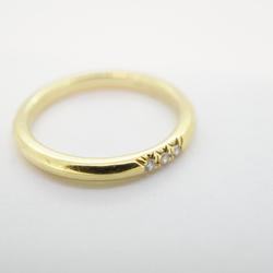 Tiffany Ring Classic Band 3PD Diamond K18YG Yellow Gold Women's