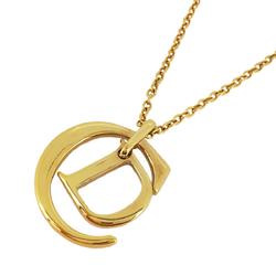 Christian Dior Necklace CD GP Plated Gold Women's