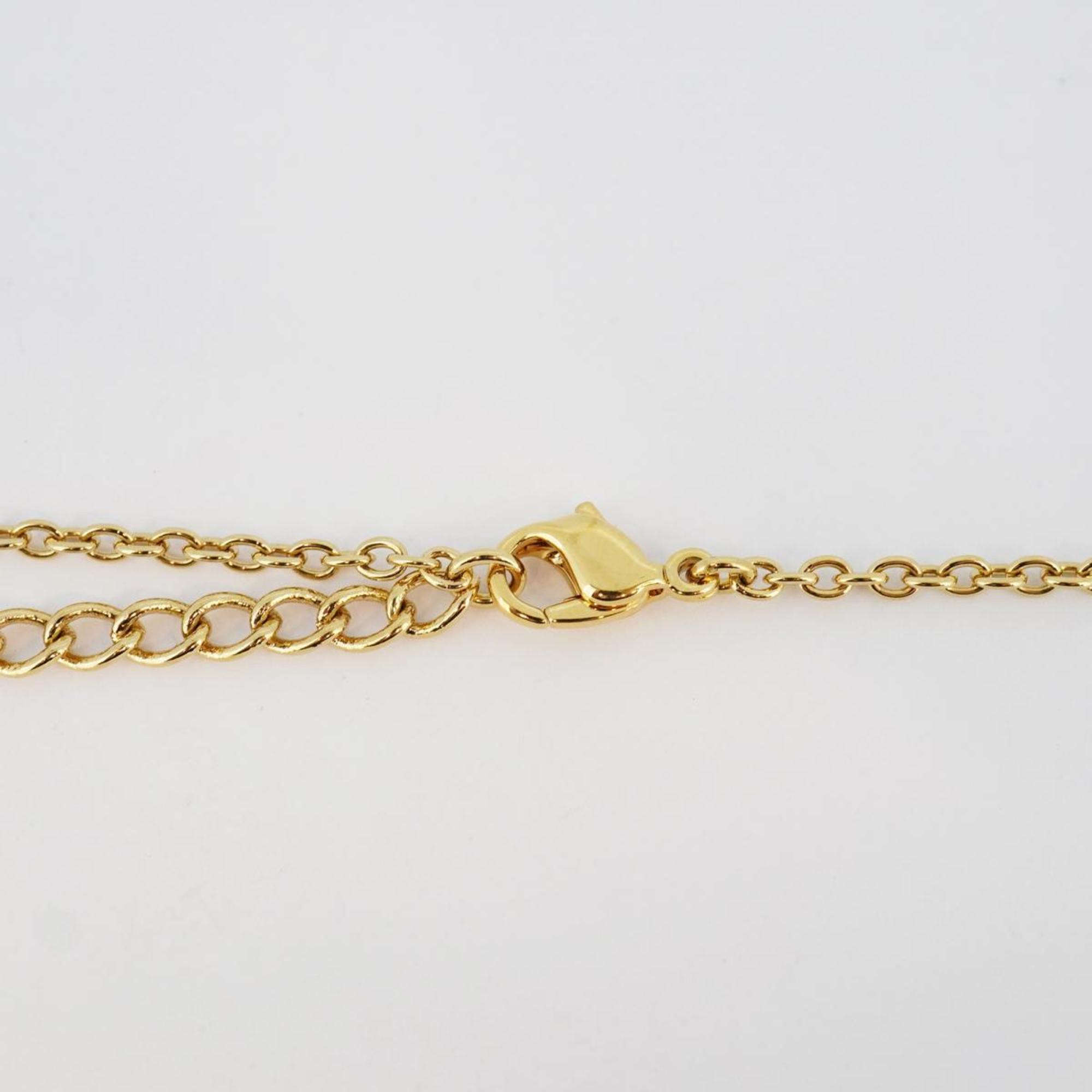 Christian Dior Necklace CD GP Plated Gold Women's