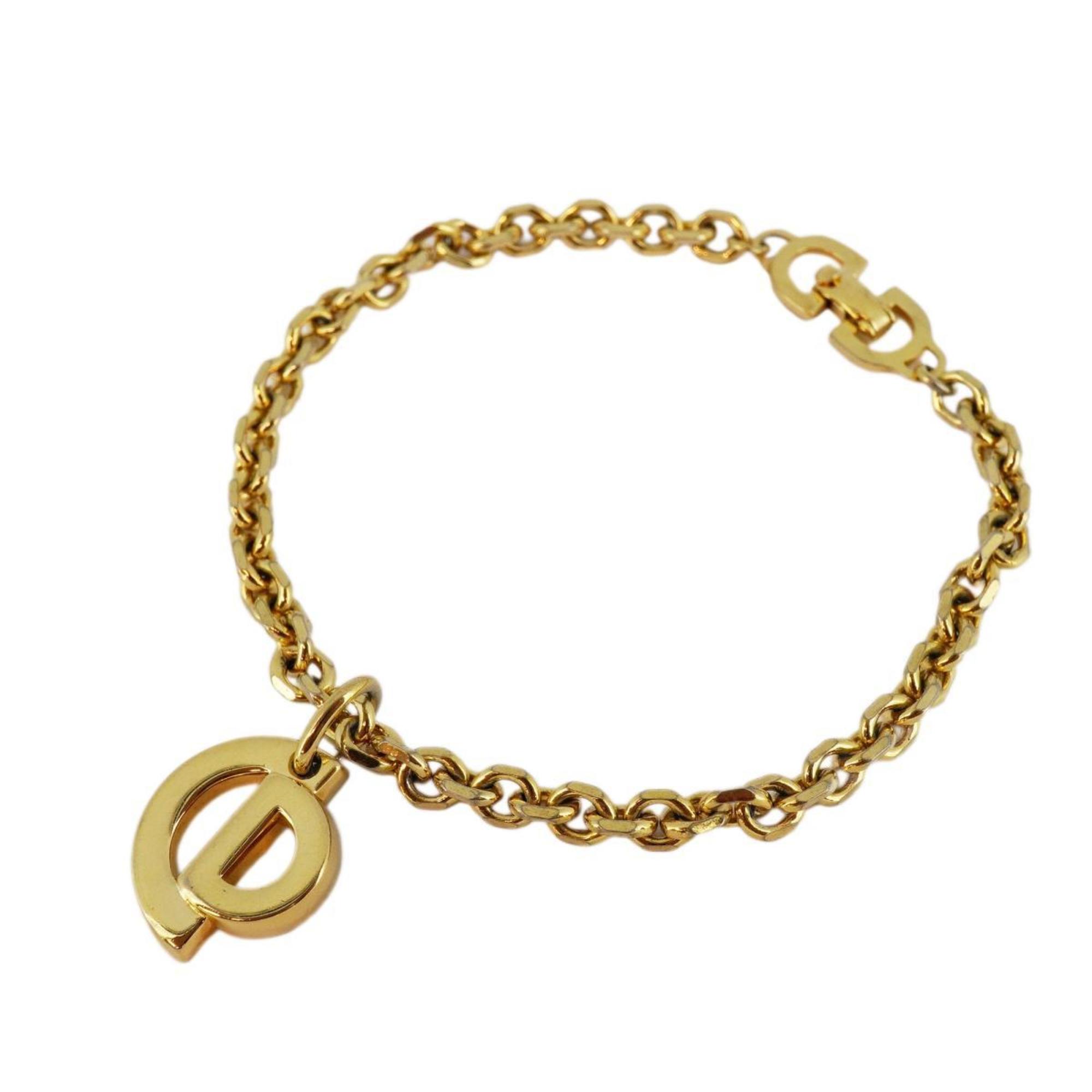 Christian Dior Bracelet CD GP Plated Gold Women's