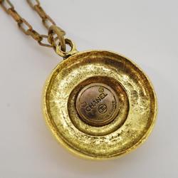 Chanel Necklace Coco Mark Circle GP Plated Gold Women's