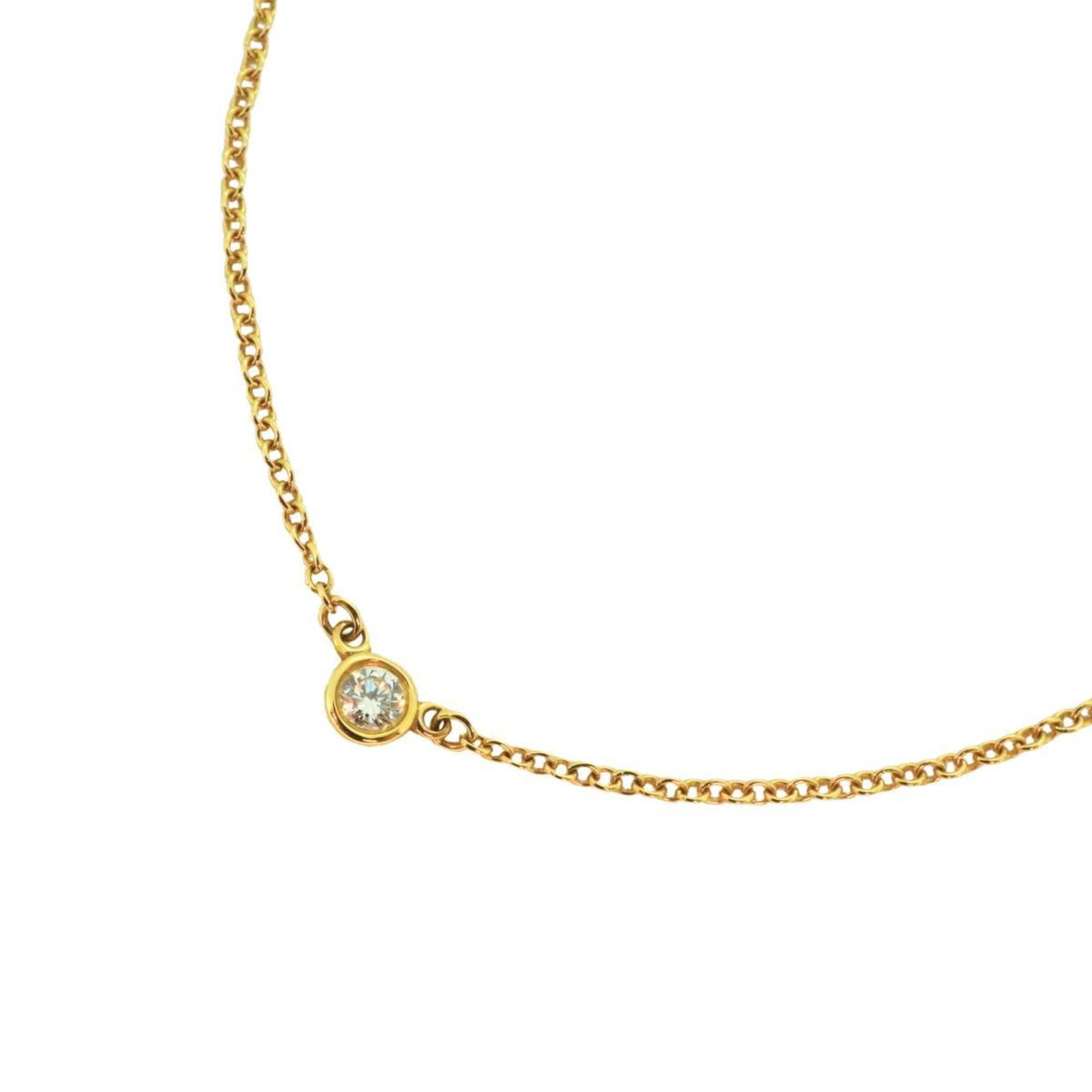 Tiffany Necklace by the Yard 1PD Diamond K18YG Yellow Gold Women's