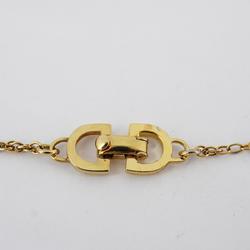 Christian Dior Necklace CD Square GP Plated Gold Women's