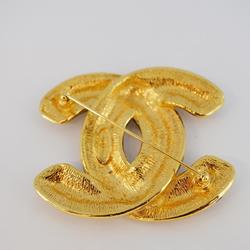 Chanel Brooch Coco Mark Matelasse GP Plated Gold Women's