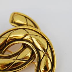 Chanel Brooch Coco Mark Matelasse GP Plated Gold Women's