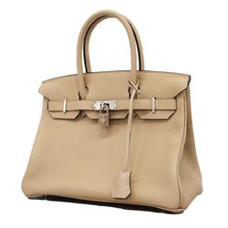 Hermes handbag Birkin 30 D engraved Togo trench for women