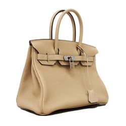 Hermes handbag Birkin 30 D engraved Togo trench for women