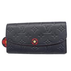 Louis Vuitton Long Wallet Monogram Empreinte Portefeuille Emilie M68327 Marine Rouge Ladies